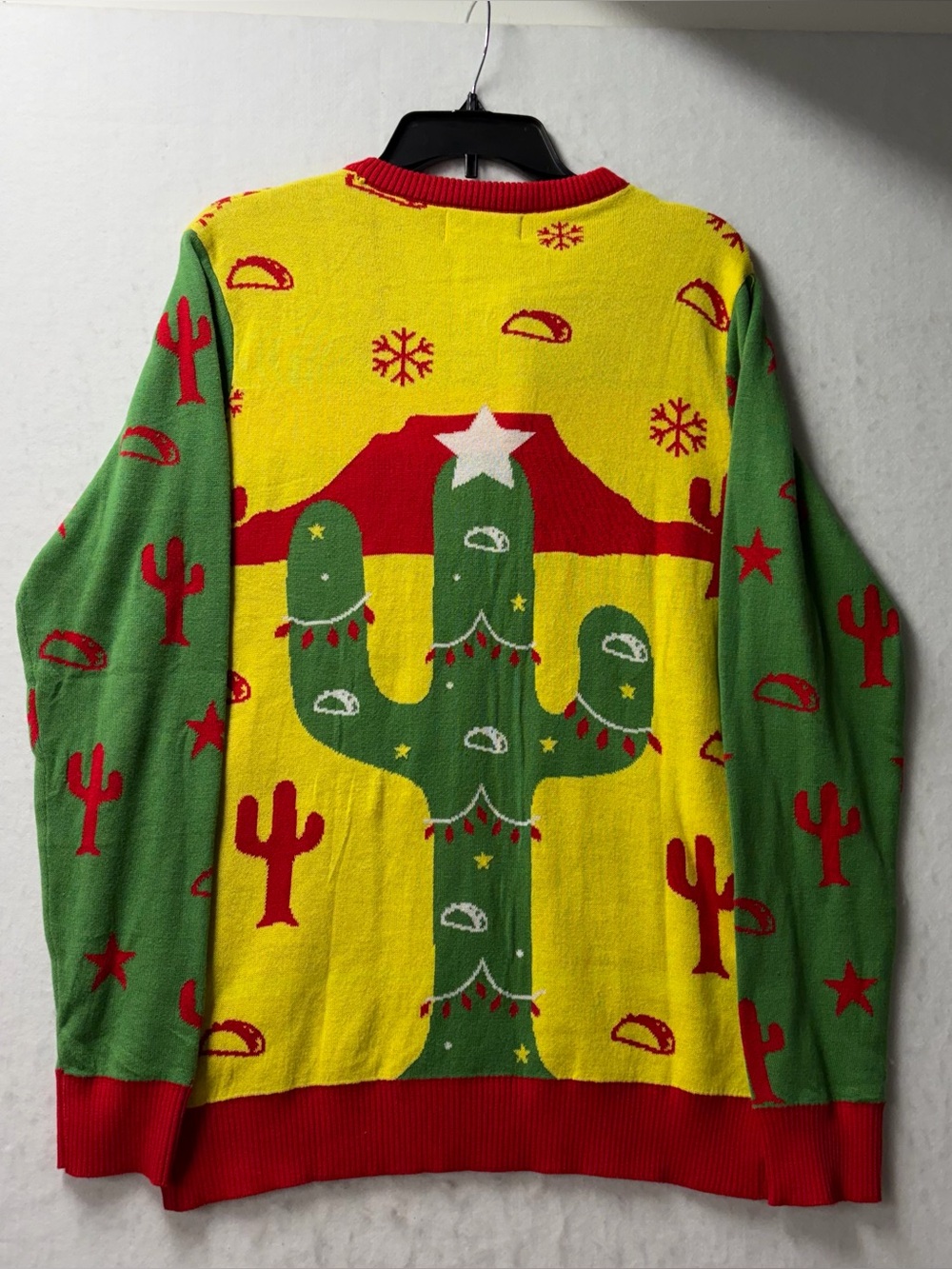 Old El Paso Taco Cowboy Christmas Ugly Sweater Size Large / XL Santa Claus - Picture 3 of 5